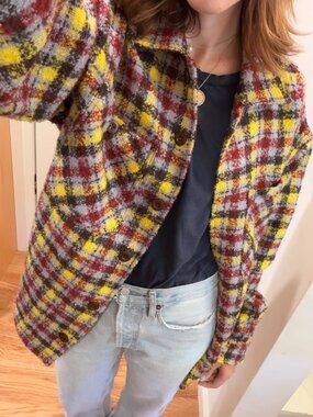 General Admission Nepped Plaid Overshirt - Unisex L